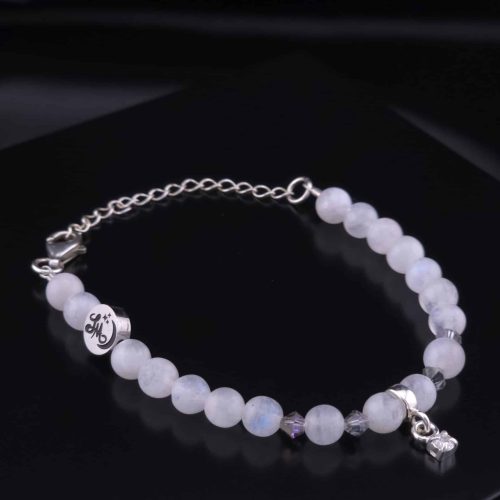 Bracelet Zircon en Labradorite blanche