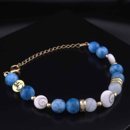 Bracelet Sainte Lucie en Apatite light et Jade de Birmanie