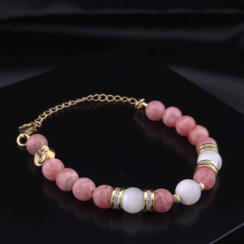 Bracelet Rhodochrosite et Nacre