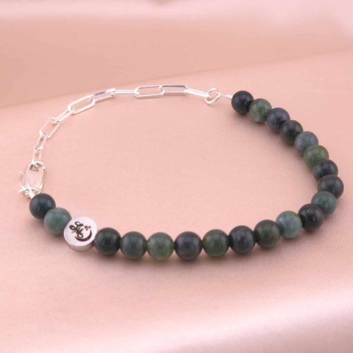 Bracelet en Agate mousse